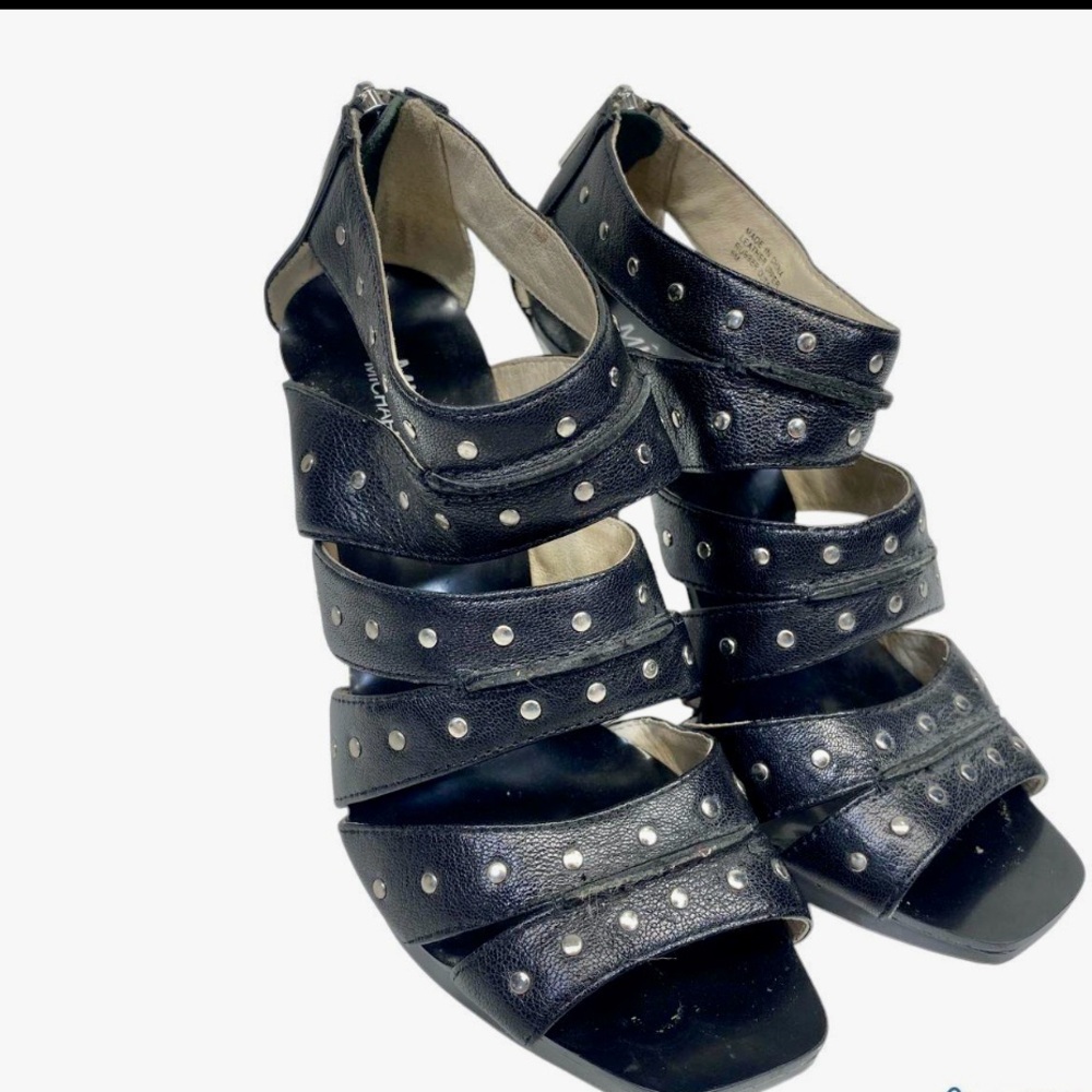 MK Michael Kors Black Silver Studded High Heels size 6M